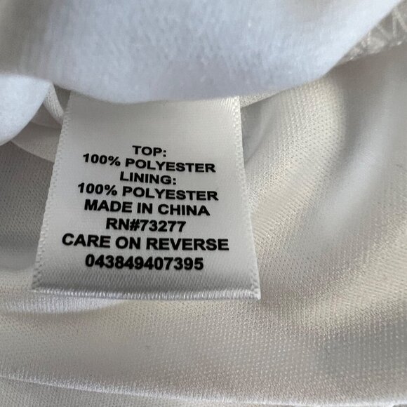 Elle Women's Textured Sleeveless Top White Size Small - Picture 9 of 9